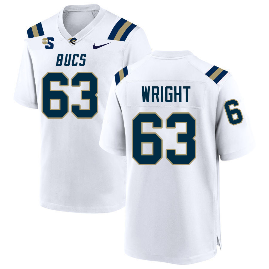 Men #63 Ryan Wright Charleston Southern Buccaneers 2023 College Football Jerseys Stitched-White